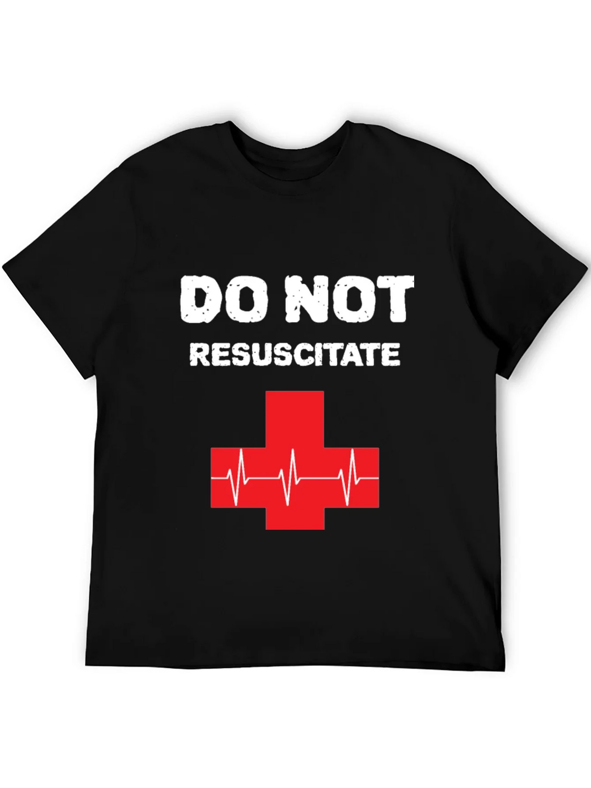 Do Not Resuscitate Graphic T-Shirt - Black Cotton Tee product image 5