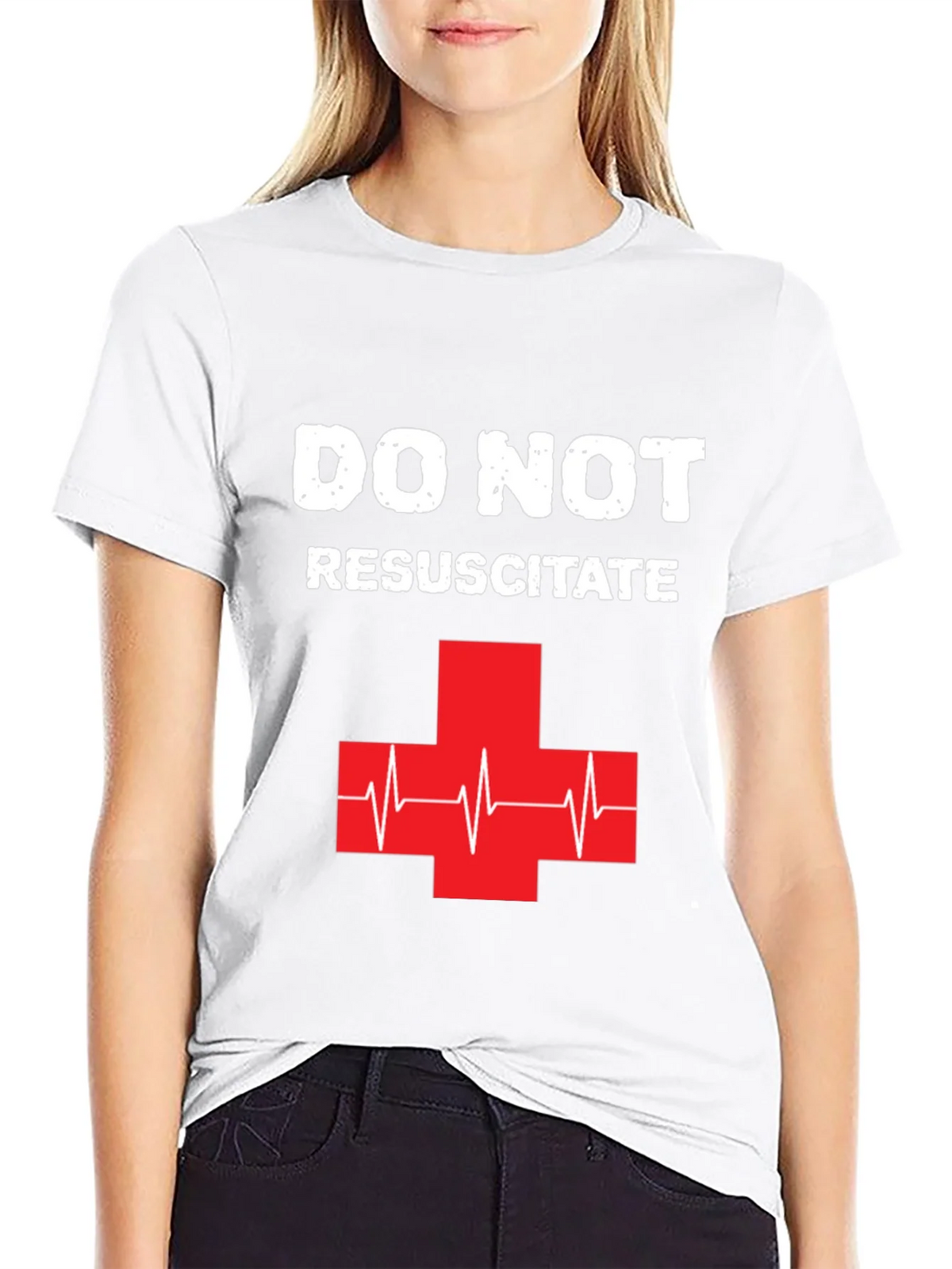 Do Not Resuscitate Graphic T-Shirt - Black Cotton Tee product image 8