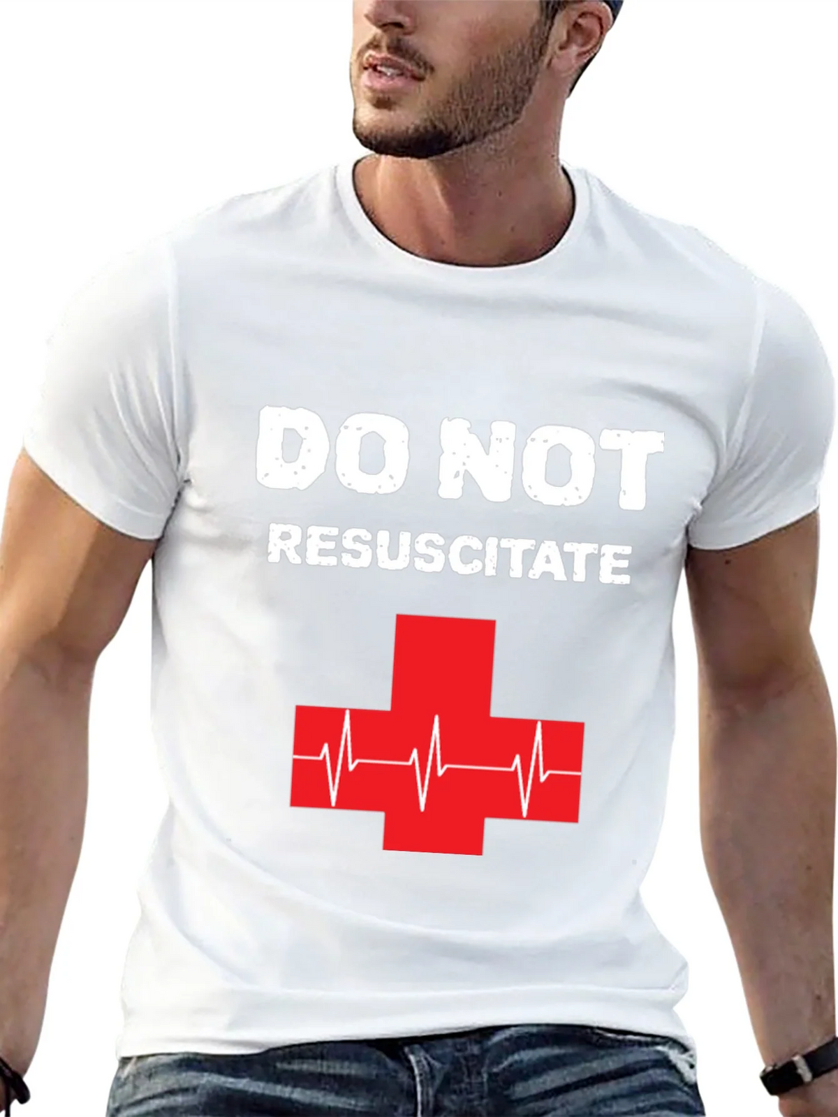 Do Not Resuscitate Graphic T-Shirt - Black Cotton Tee product image 12