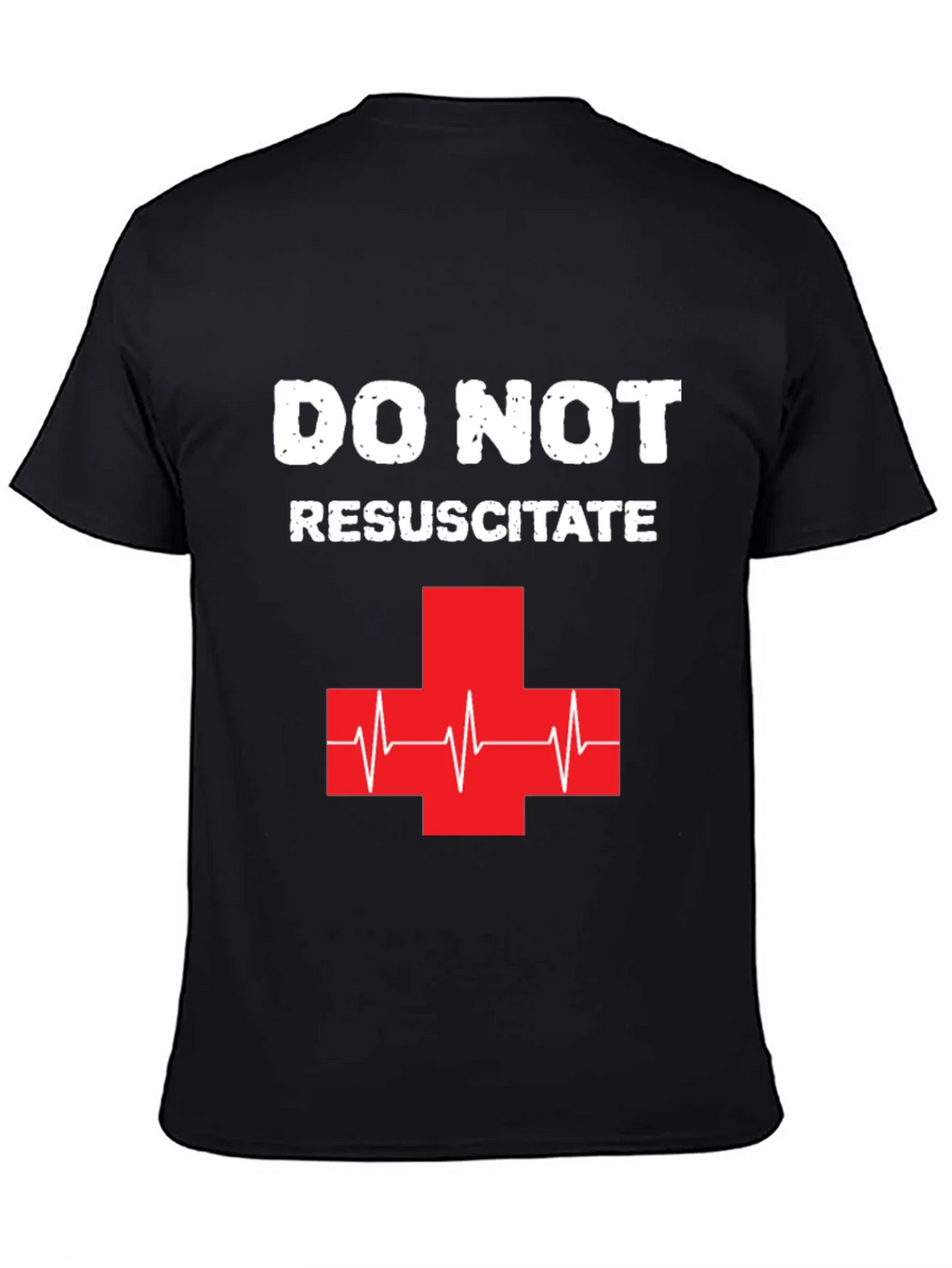Do Not Resuscitate Graphic T-Shirt - Black Cotton Tee product image 4