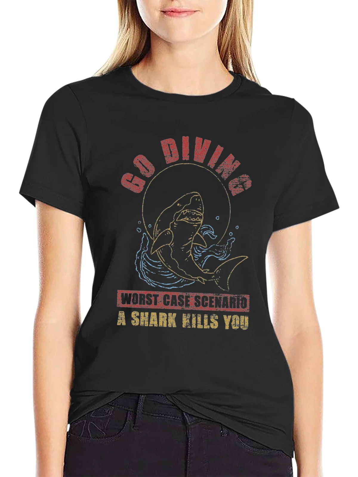 Go Diving Shark T-Shirt - Worst Case Scenario product image 2