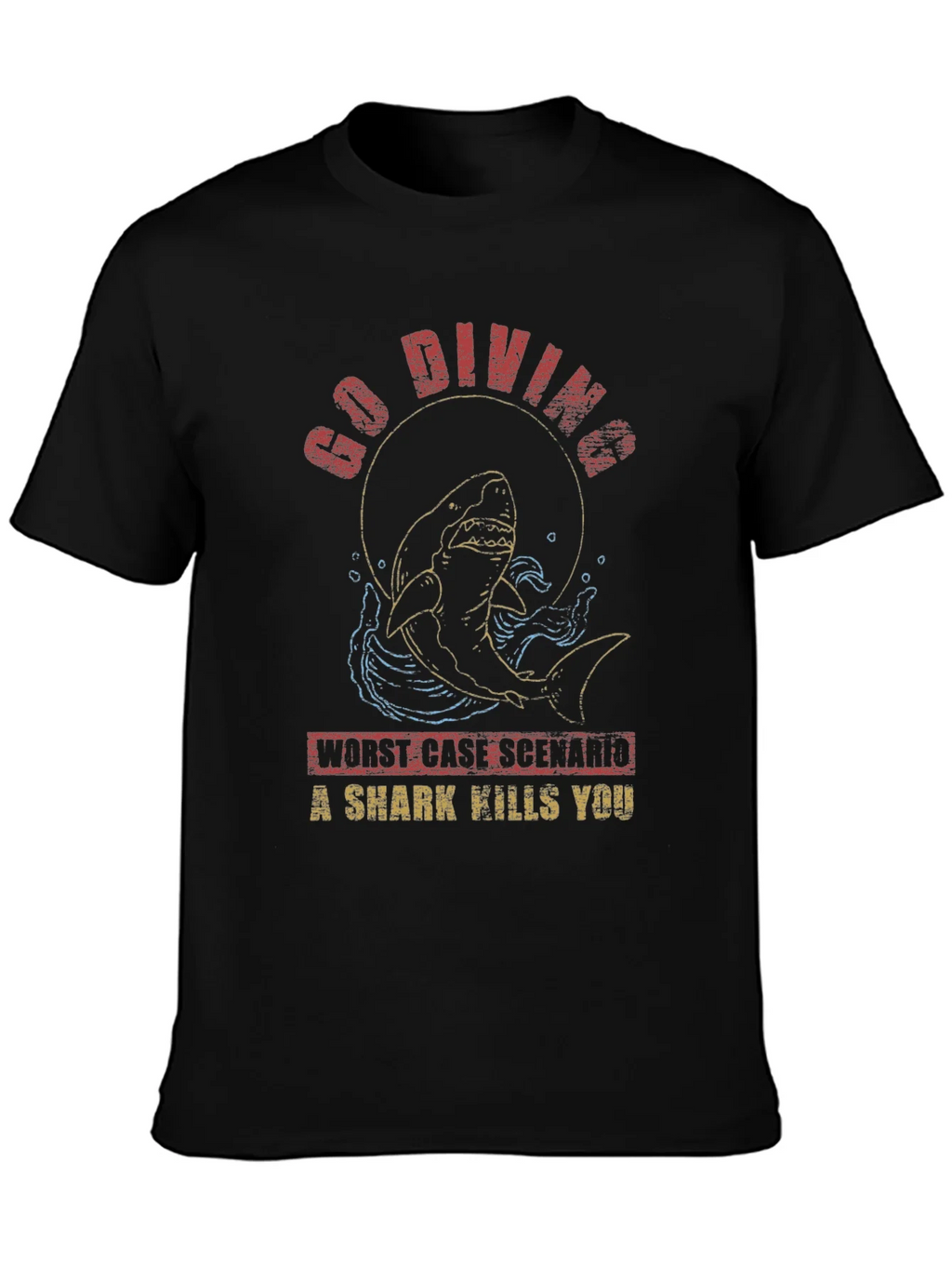 Go Diving Shark T-Shirt - Worst Case Scenario product image 3
