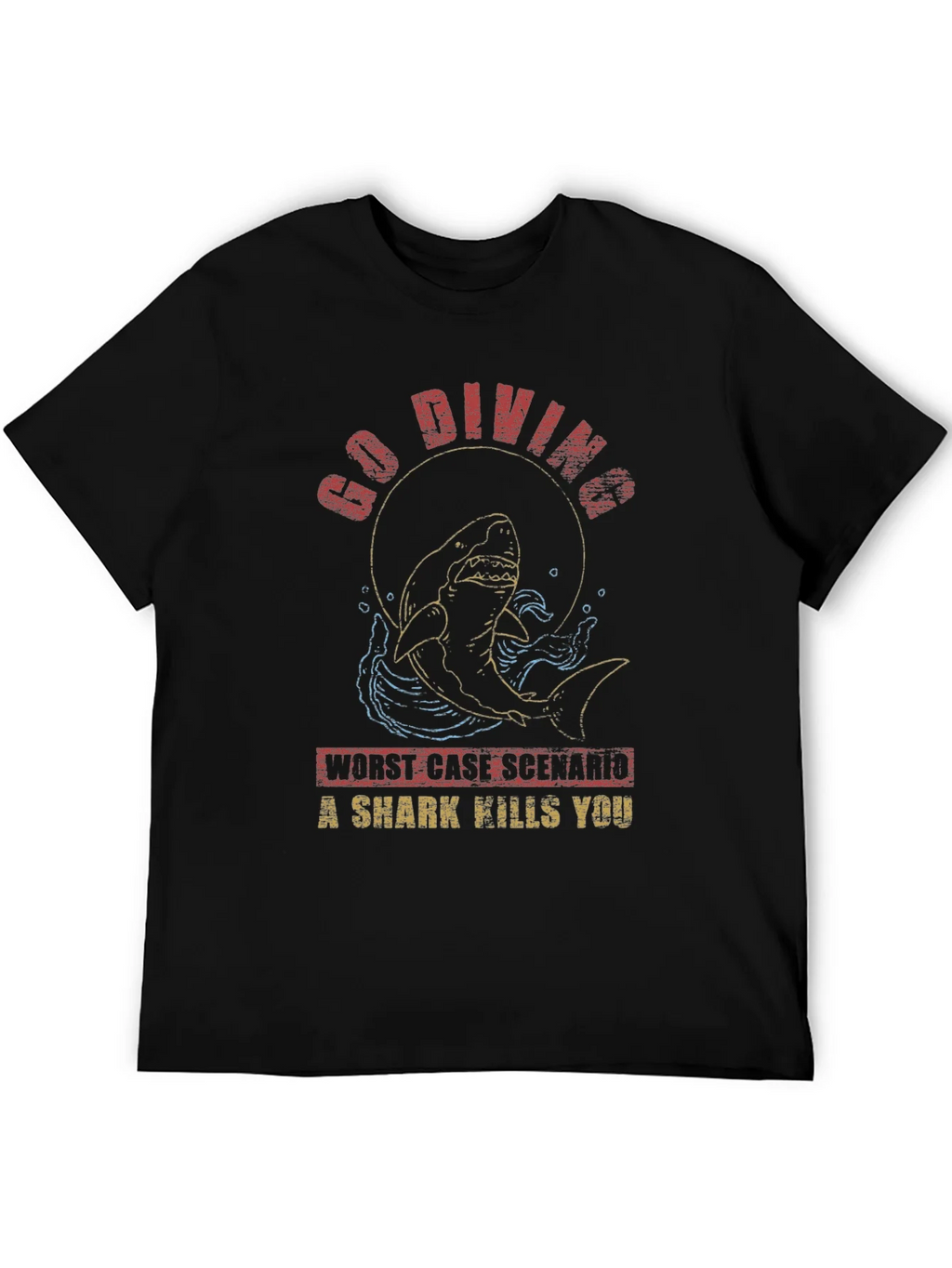Go Diving Shark T-Shirt - Worst Case Scenario product image 5