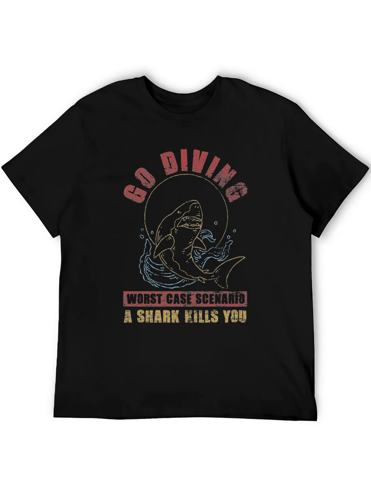Go Diving Shark T-Shirt - Worst Case Scenario product image 5