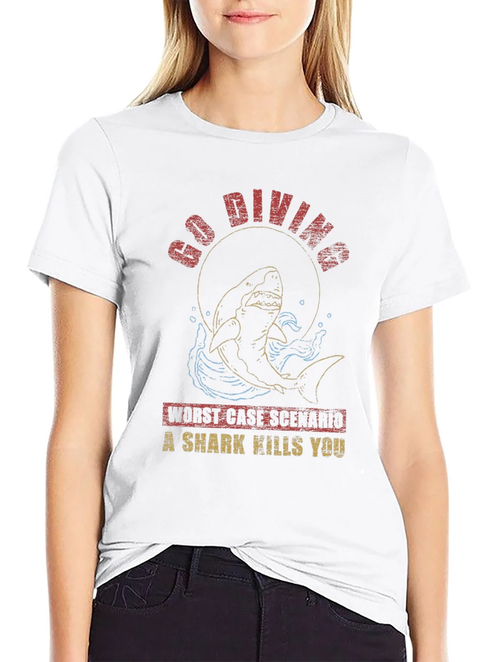 Go Diving Shark T-Shirt - Worst Case Scenario product image 8