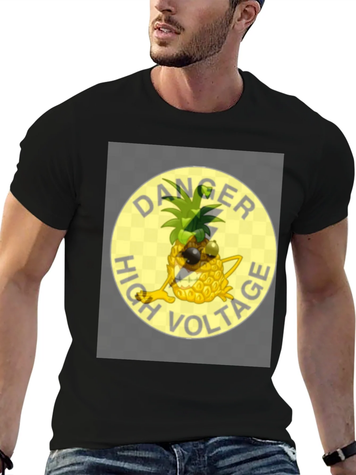 Danger High Voltage Pineapple Graphic T-Shirt product image 6