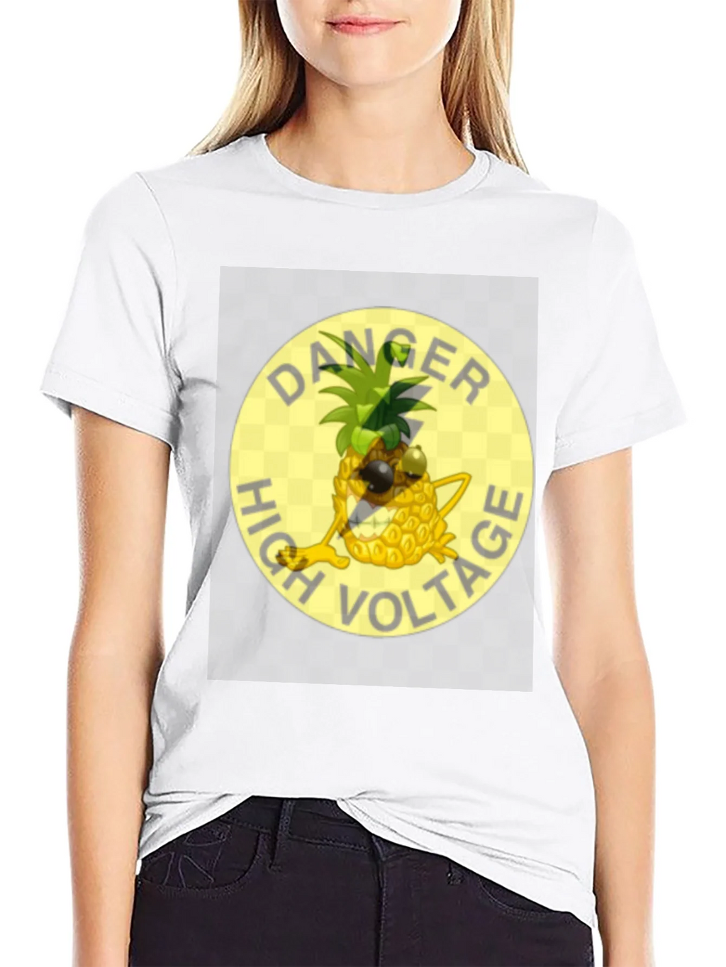 Danger High Voltage Pineapple Graphic T-Shirt product image 8