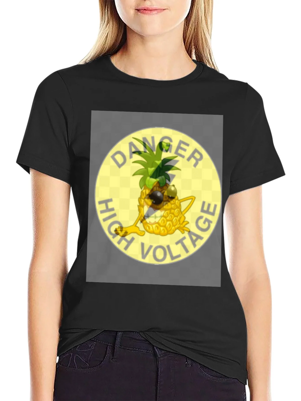 Danger High Voltage Pineapple Graphic T-Shirt product image 2