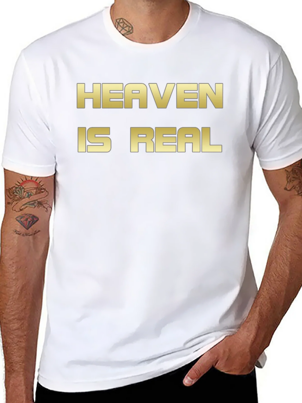 Heaven Is Real Graphic T-Shirt Black product image 7