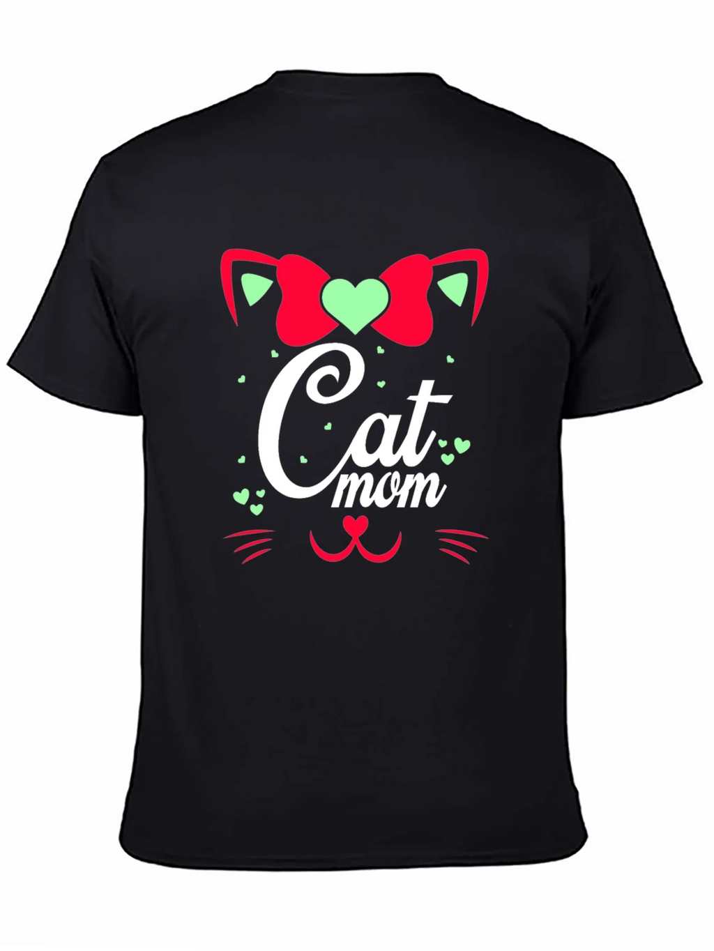 Cat Mom Graphic Tee - Black Cute Animal Lover Shirt product image 4