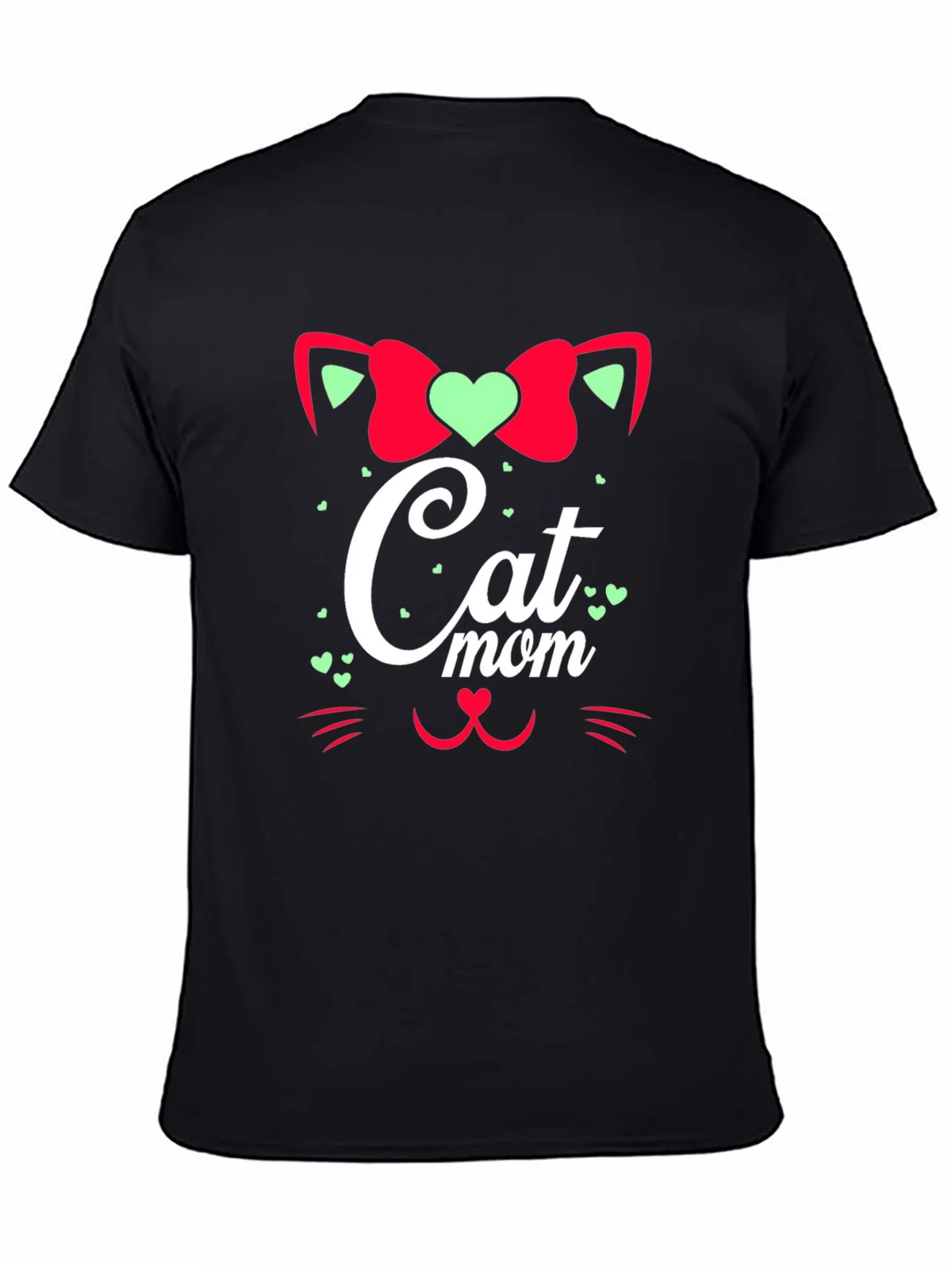 Cat Mom Graphic Tee - Black Cute Animal Lover Shirt product image 4