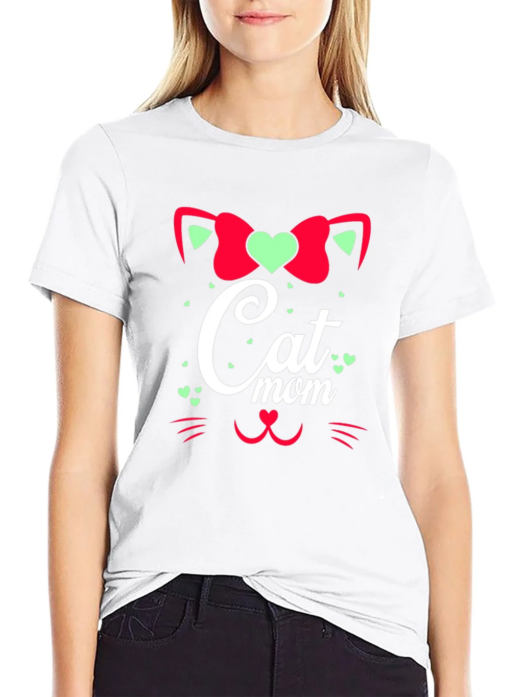 Cat Mom Graphic Tee - Black Cute Animal Lover Shirt product image 8