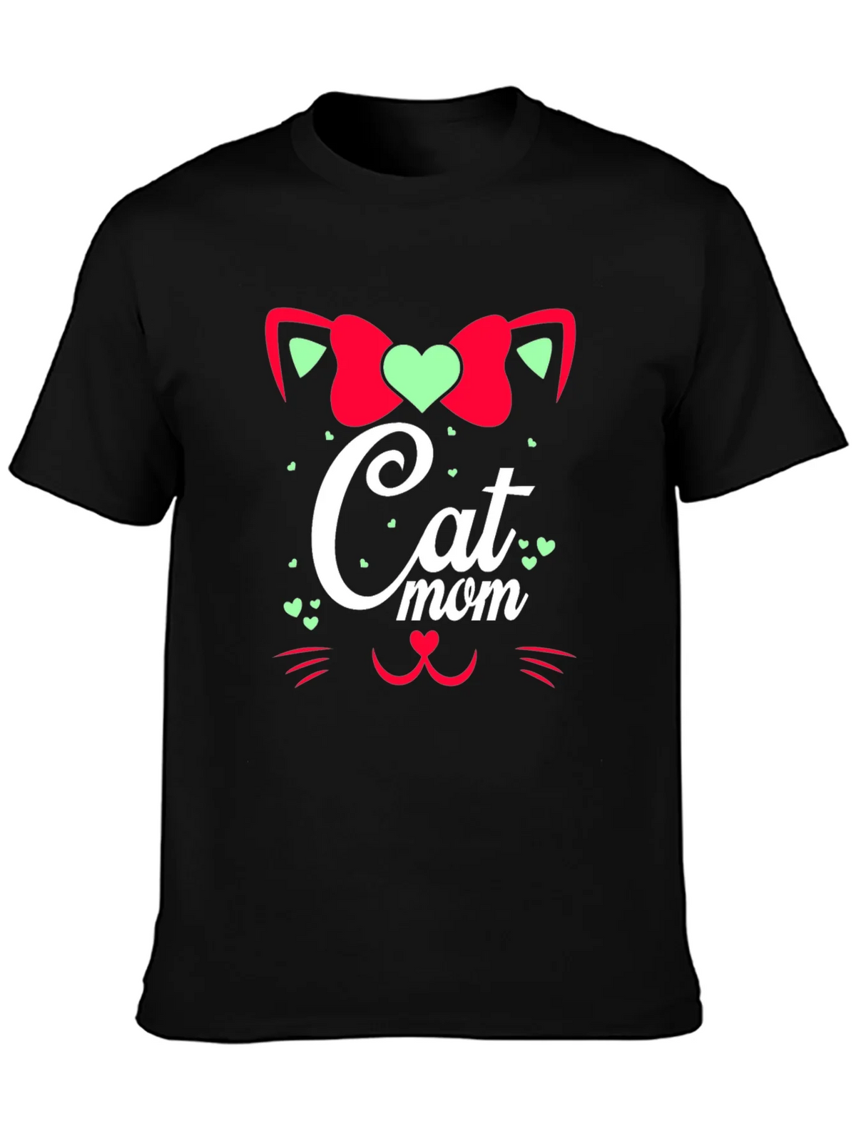 Cat Mom Graphic Tee - Black Cute Animal Lover Shirt product image 3