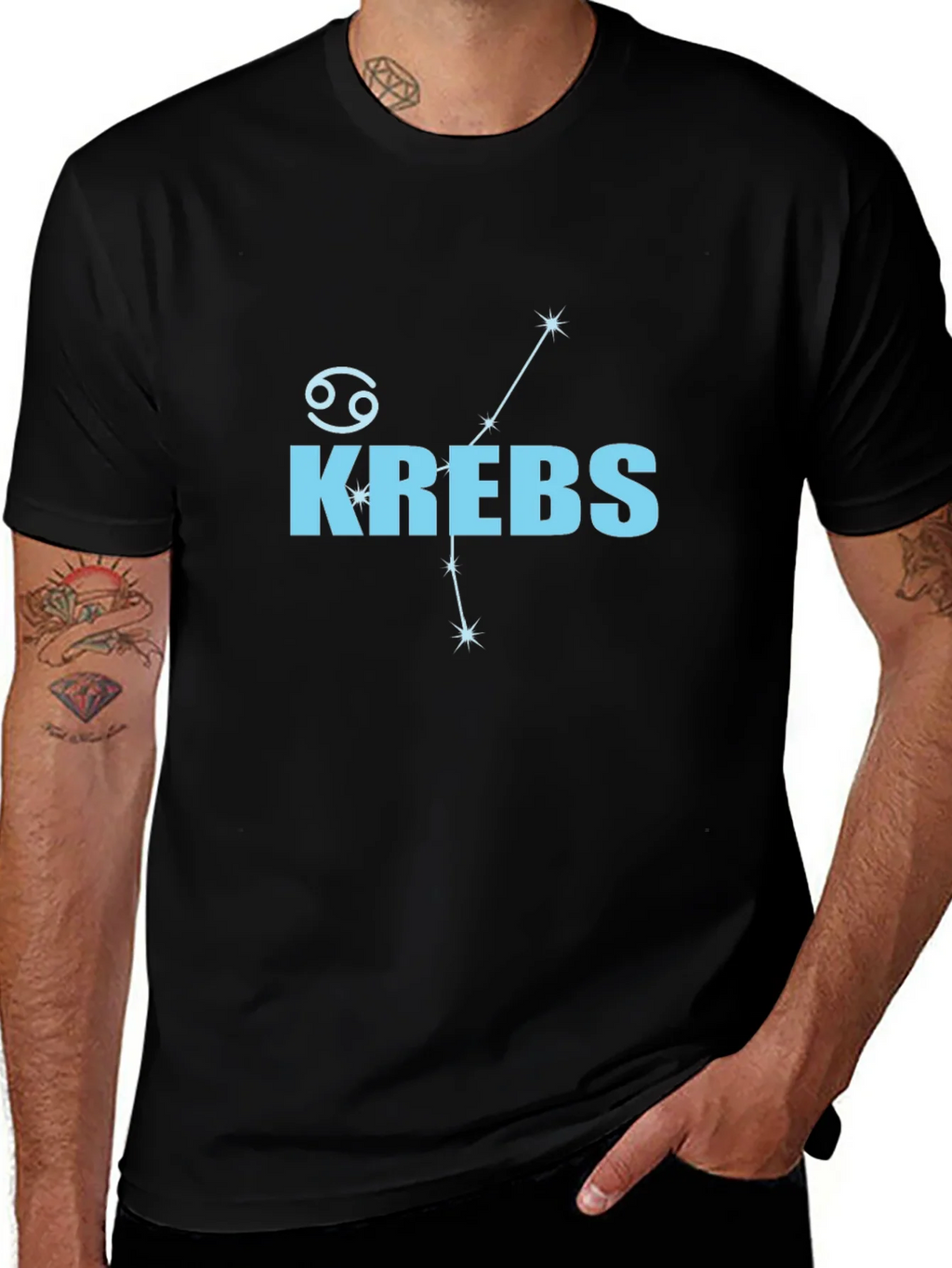 Krebs Cancer Zodiac Black T-Shirt product image 1
