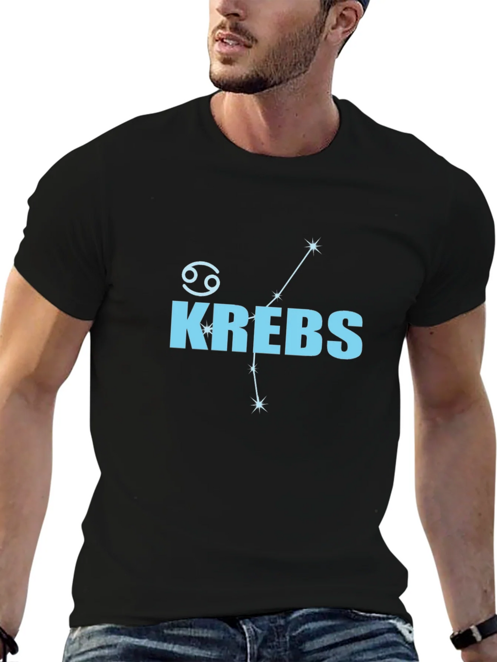 Krebs Cancer Zodiac Black T-Shirt product image 6