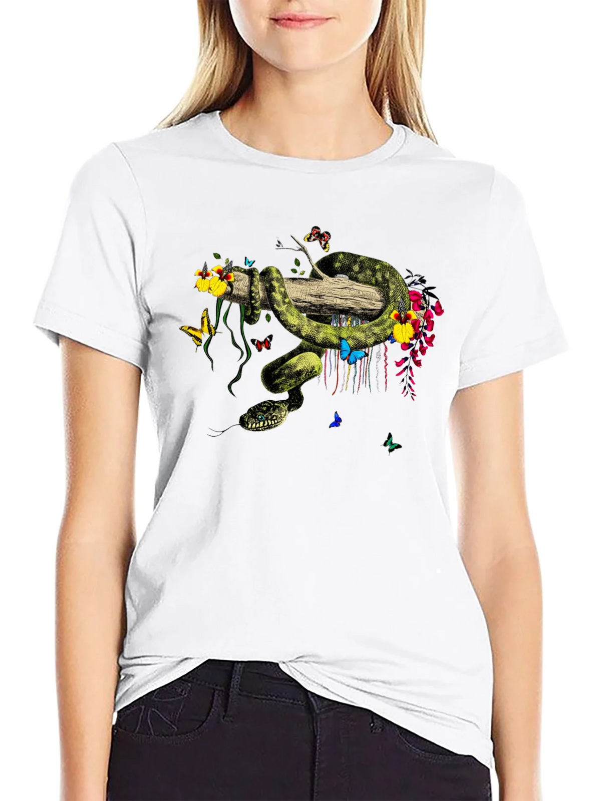 Botanical Snake Graphic T-Shirt product image 8