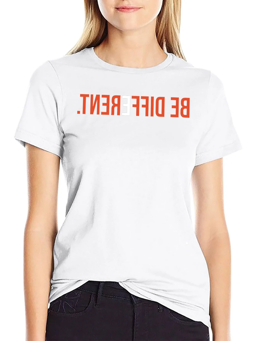 Be Different Graphic Tee - Black Cotton Casual Shirt product image 8