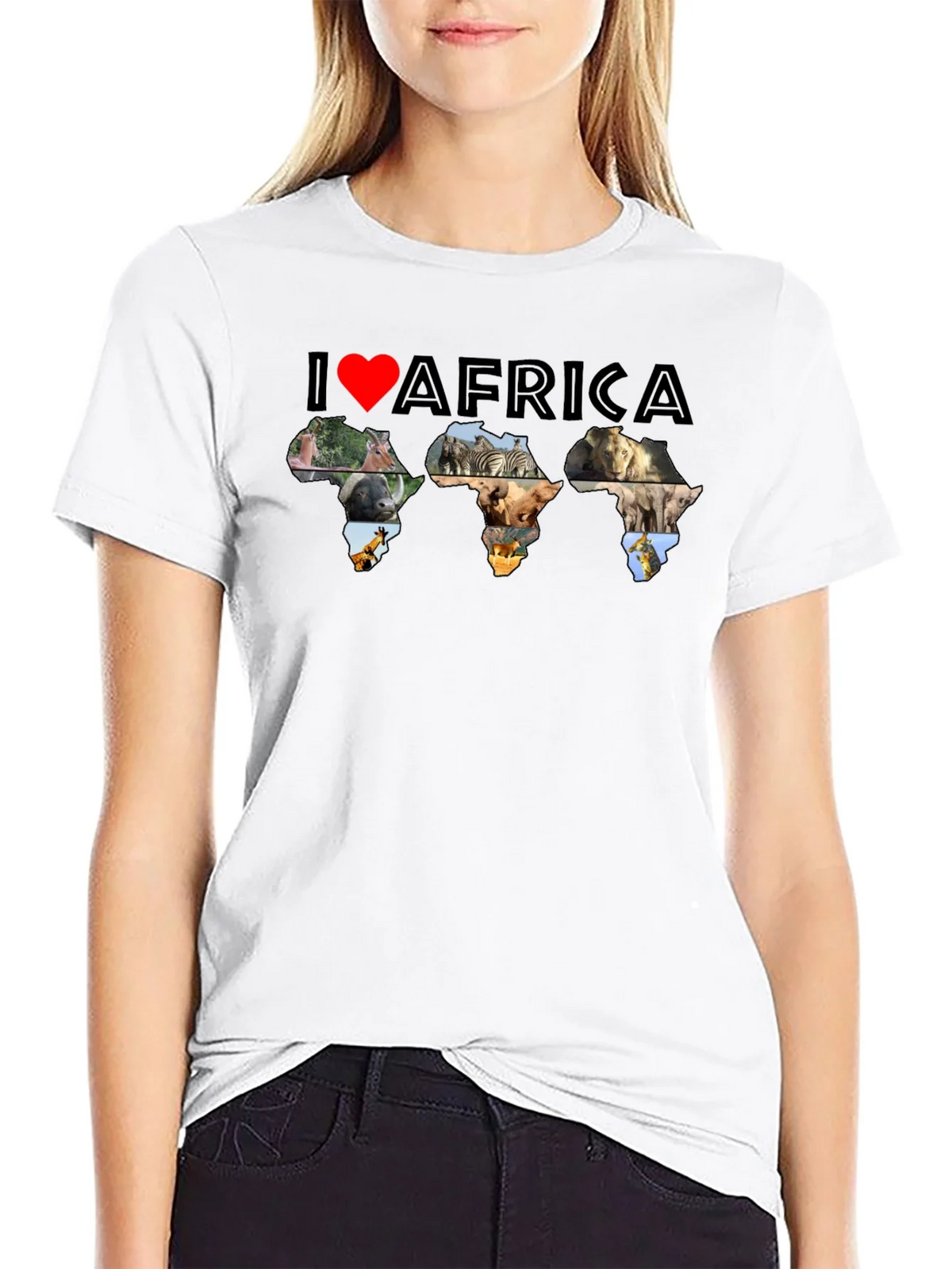 I Love Africa Animal Print T-Shirt product image 8