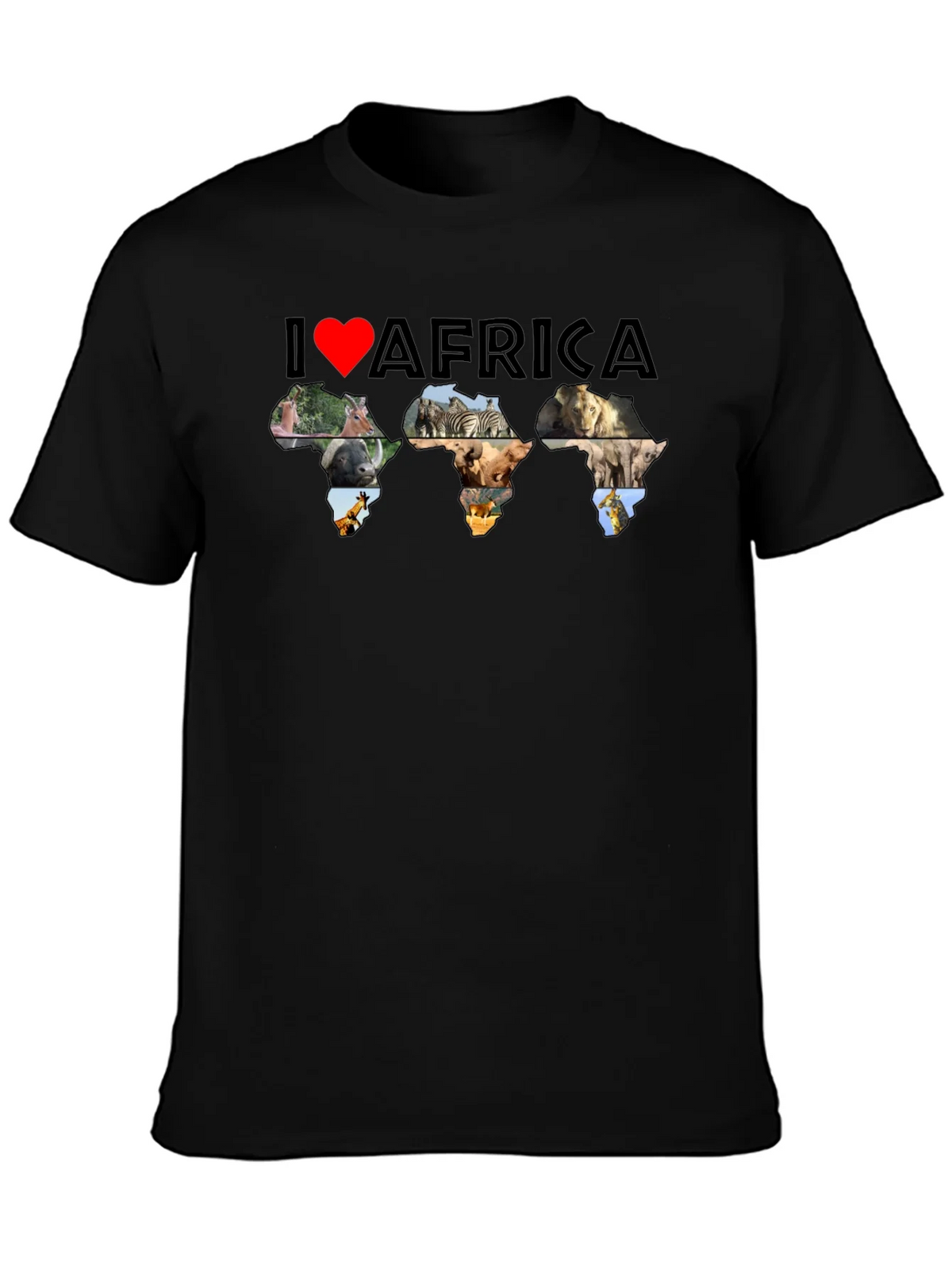 I Love Africa Animal Print T-Shirt product image 3