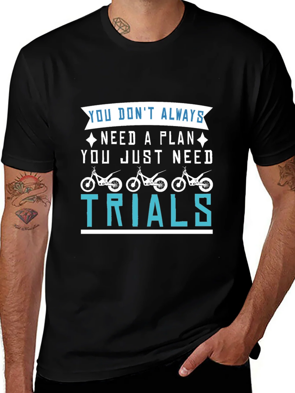Trials Motorcycle Graphic T-Shirt - Black product image 1