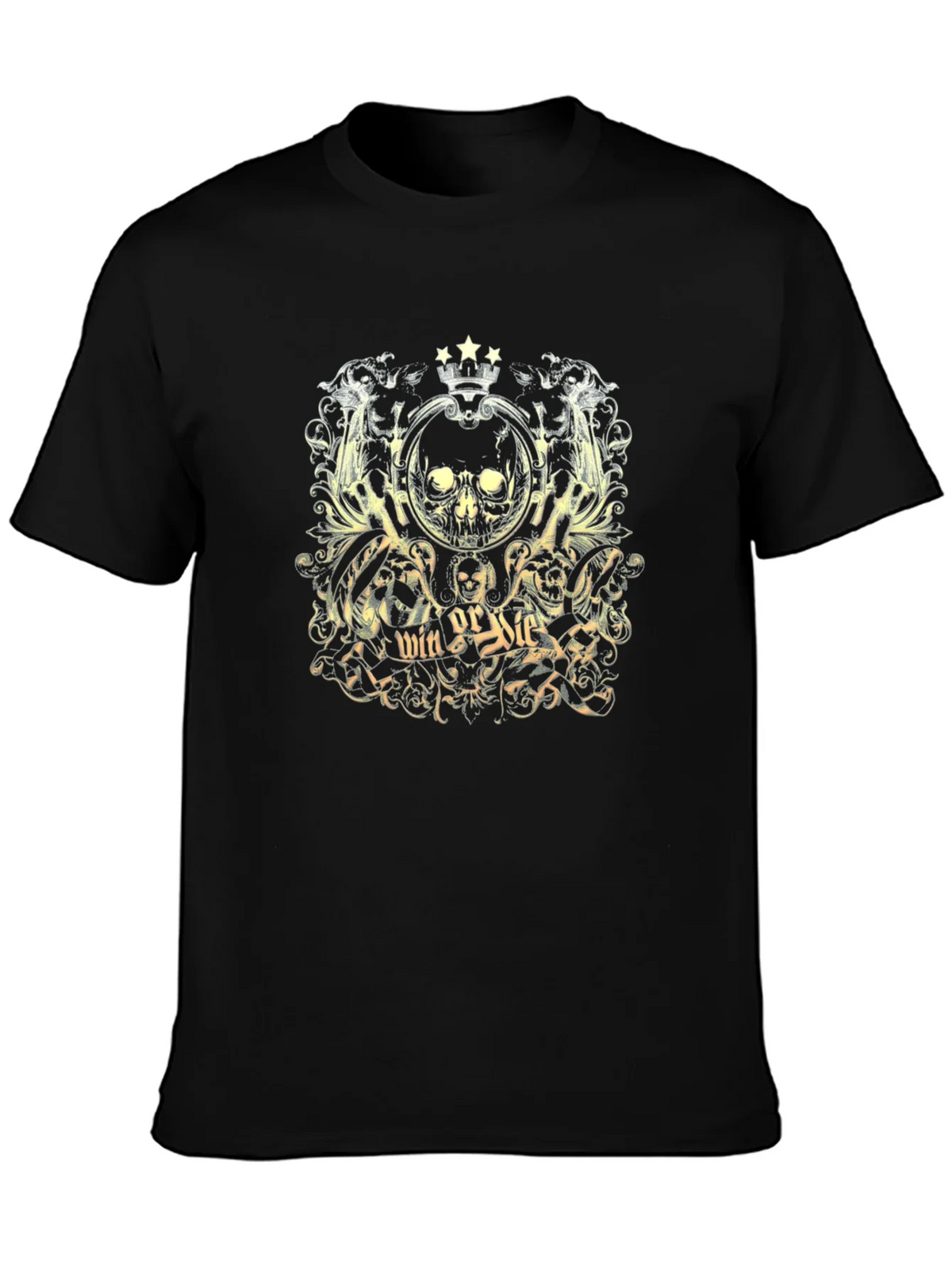 Win or Die Skull Graphic T-Shirt product image 3