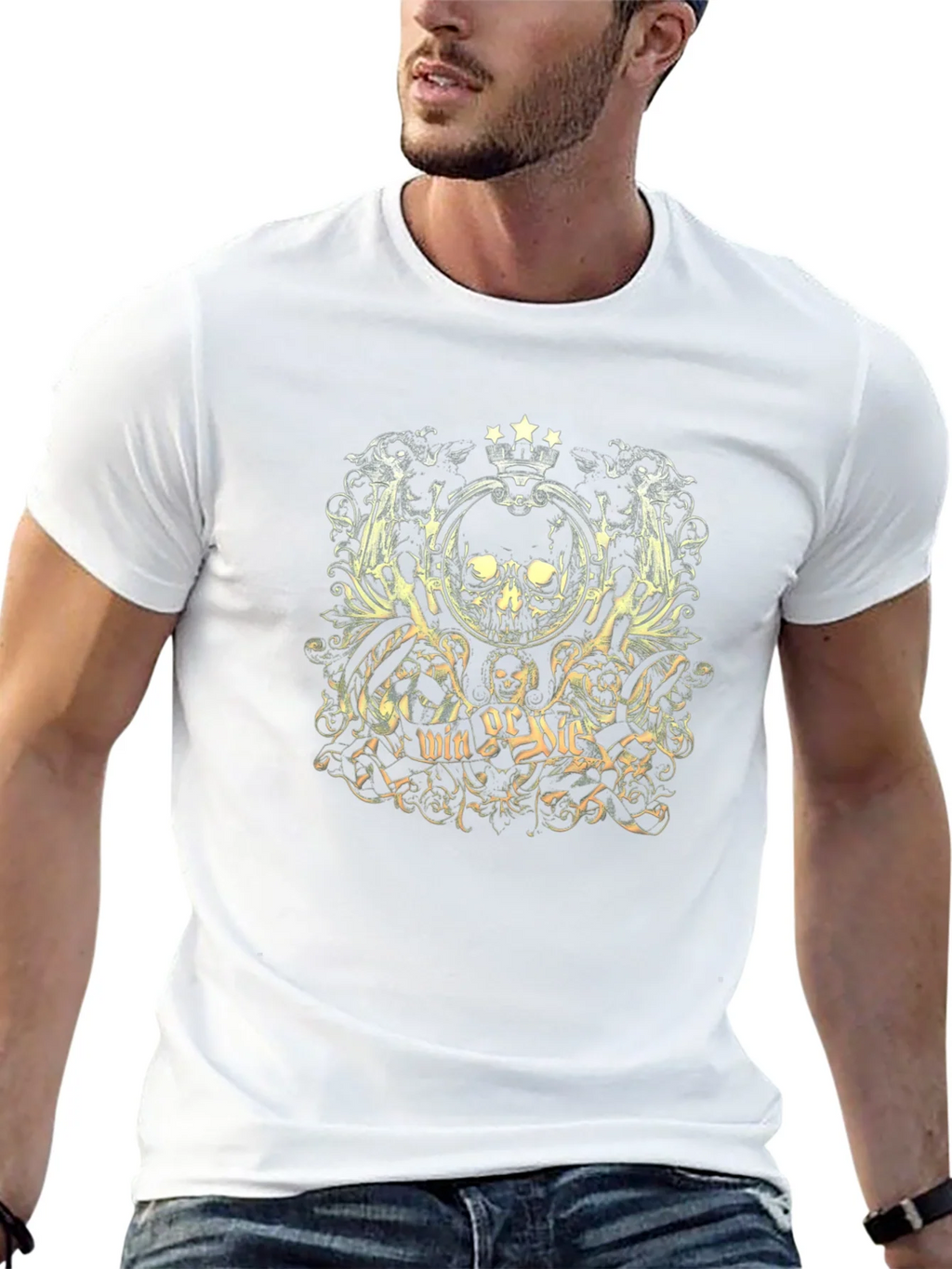 Win or Die Skull Graphic T-Shirt product image 12