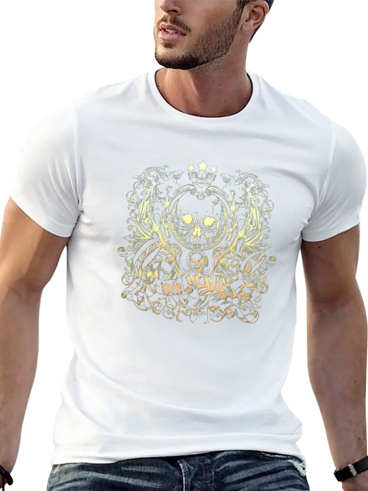 Win or Die Skull Graphic T-Shirt product image 12