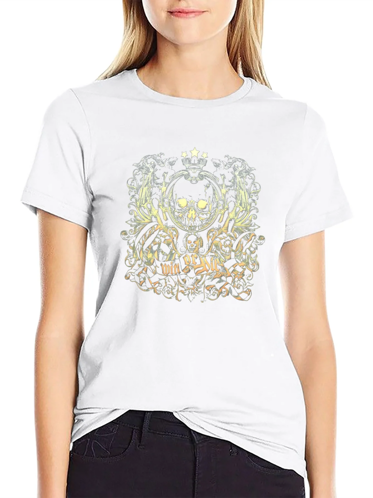 Win or Die Skull Graphic T-Shirt product image 8