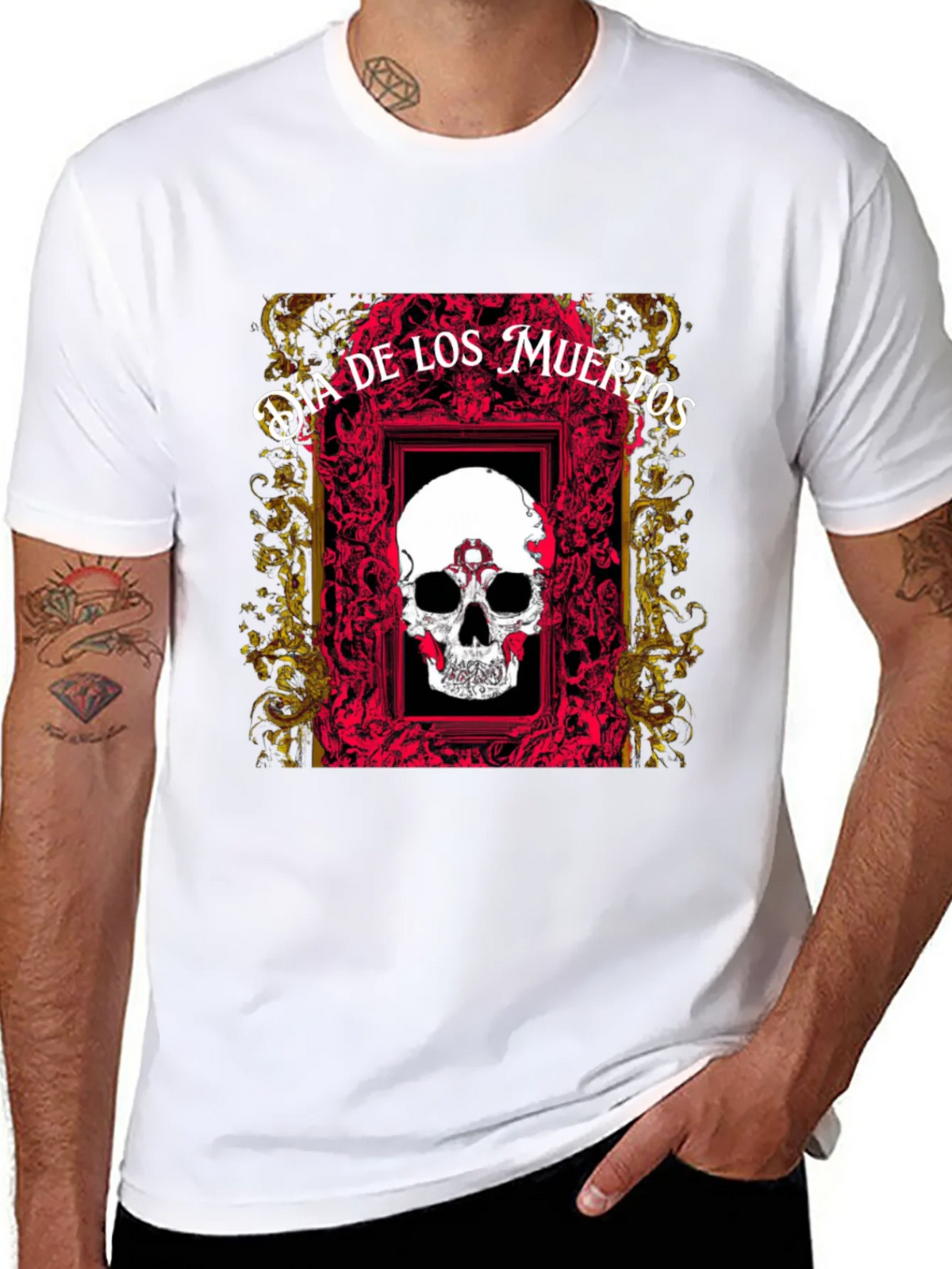 Dia de los Muertos Skull T-Shirt product image 7