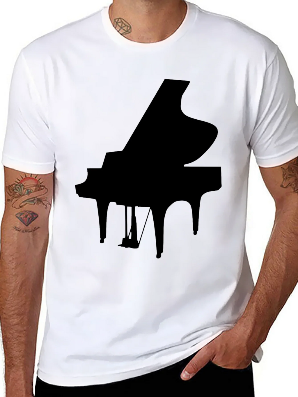 Grand Piano Graphic Tee - Black product image 6