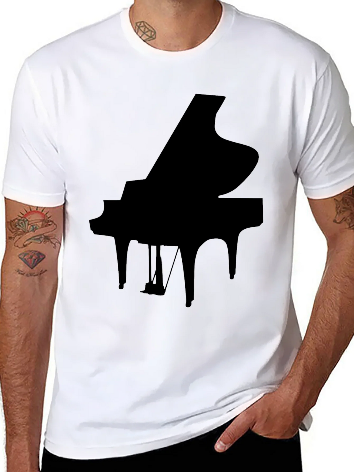 Grand Piano Graphic Tee - Black product image 6