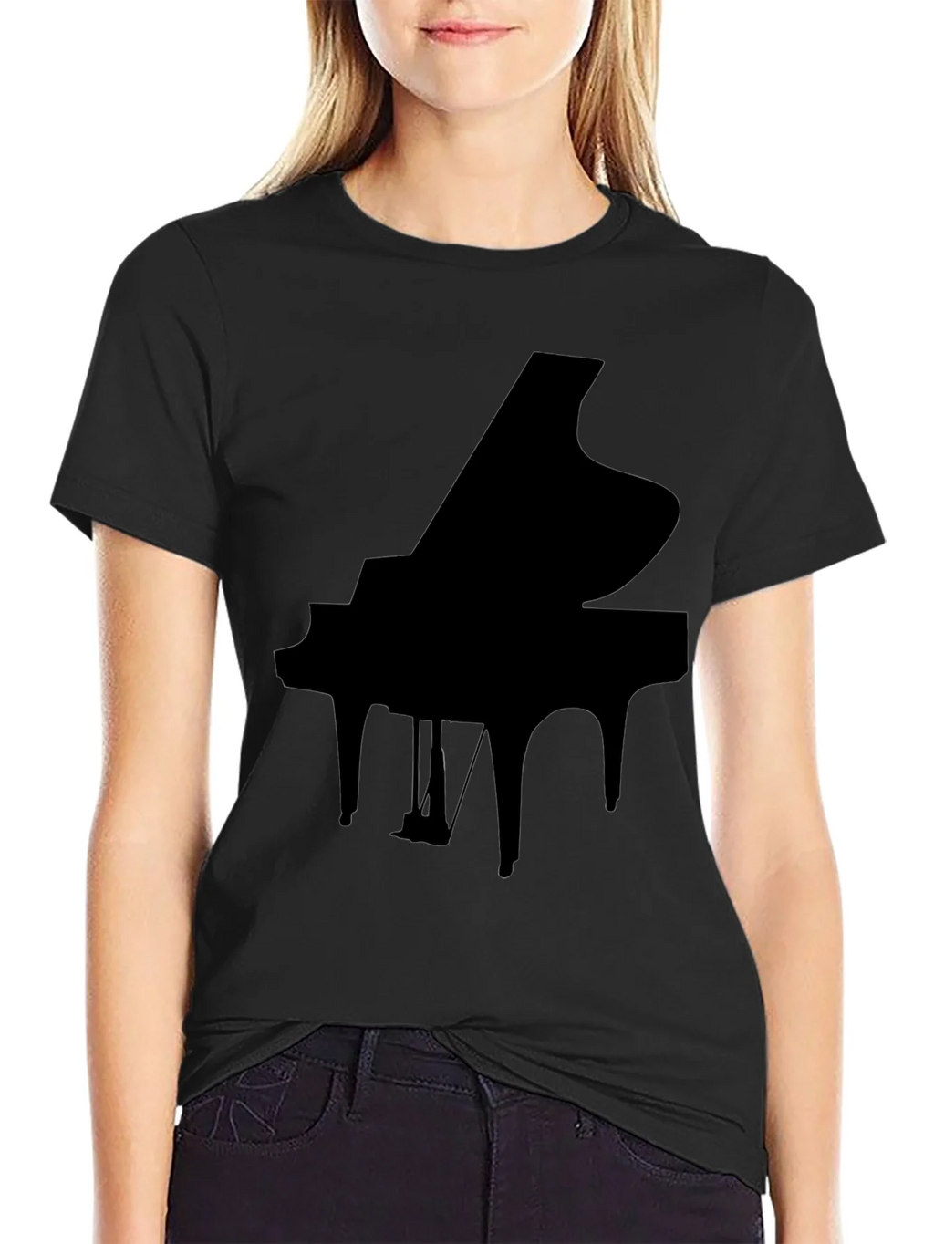 Grand Piano Graphic Tee - Black product image 2