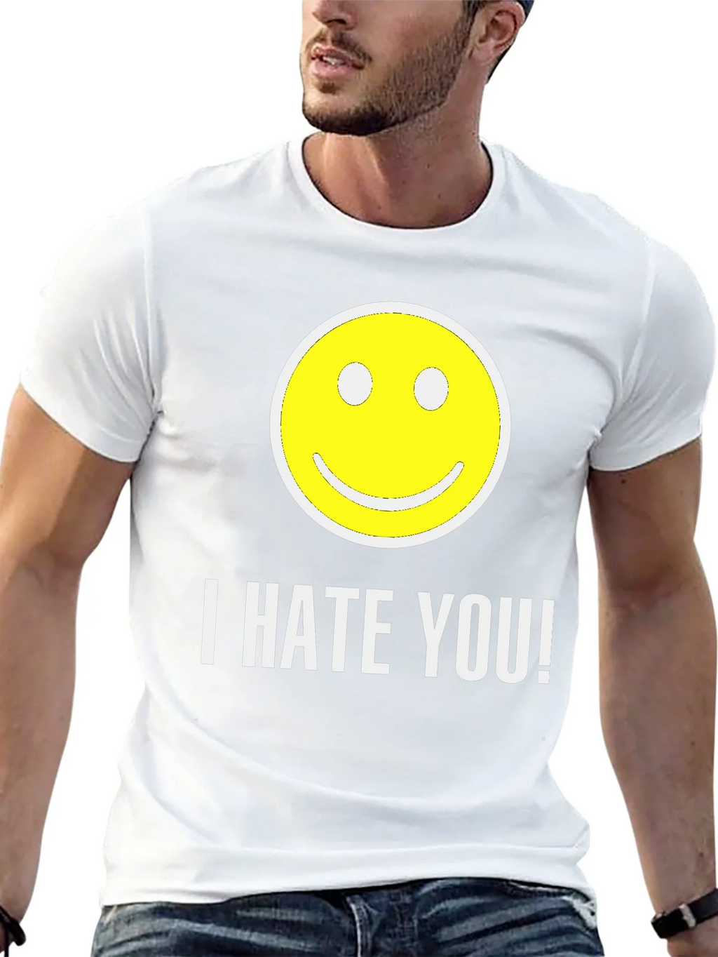 I HATE YOU! Smiley Face Graphic T-Shirt product image 12
