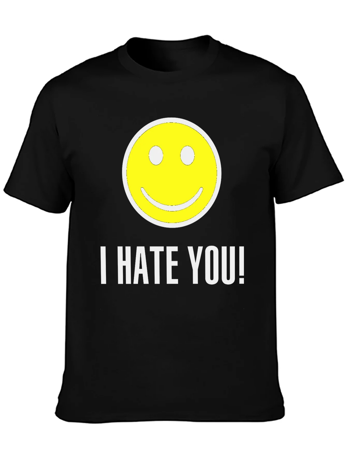 I HATE YOU! Smiley Face Graphic T-Shirt product image 3