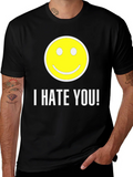 I HATE YOU! Smiley Face Graphic T-Shirt product image 1