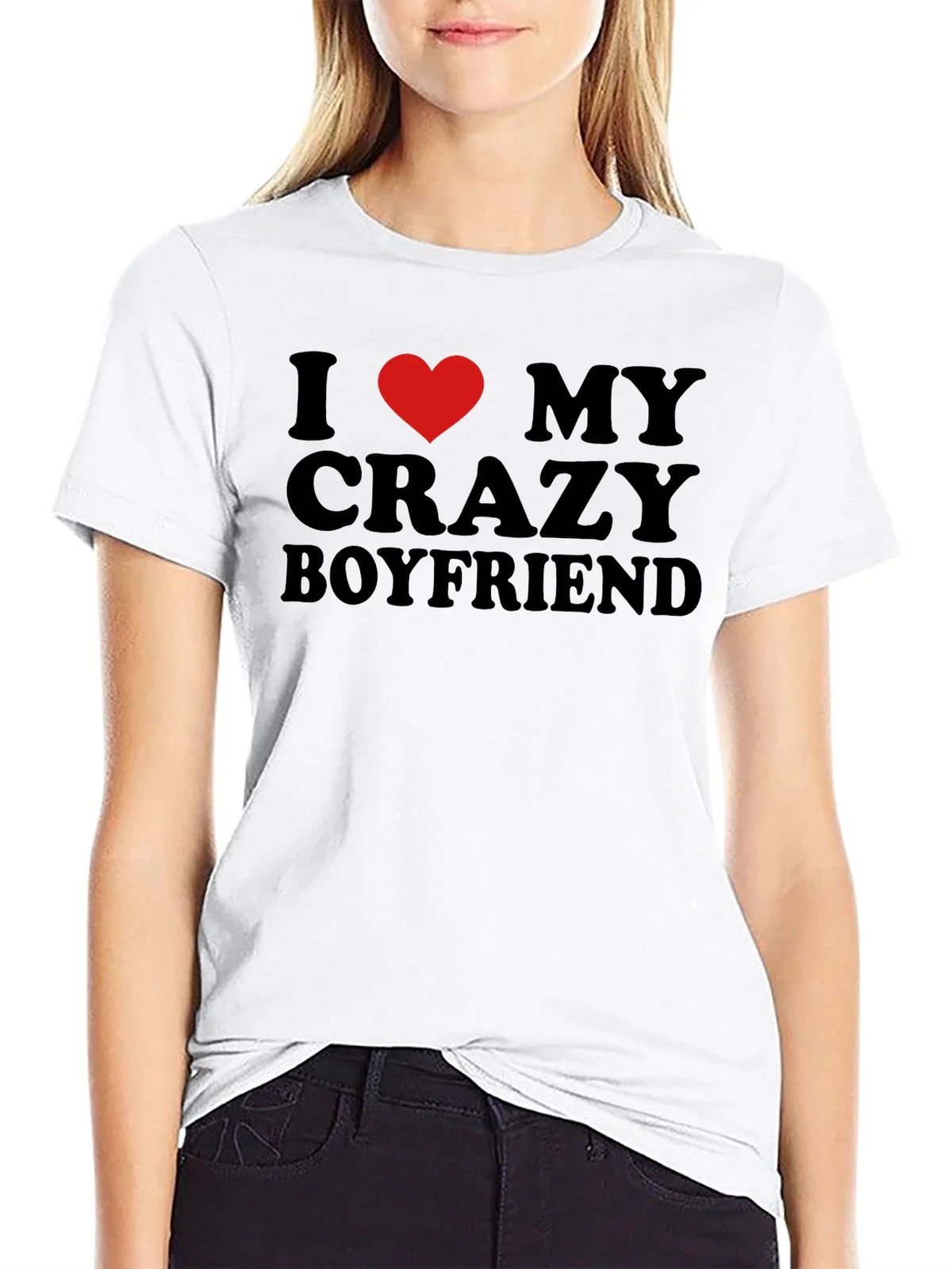 I Heart My Crazy Boyfriend - Novelty T-Shirt product image 6
