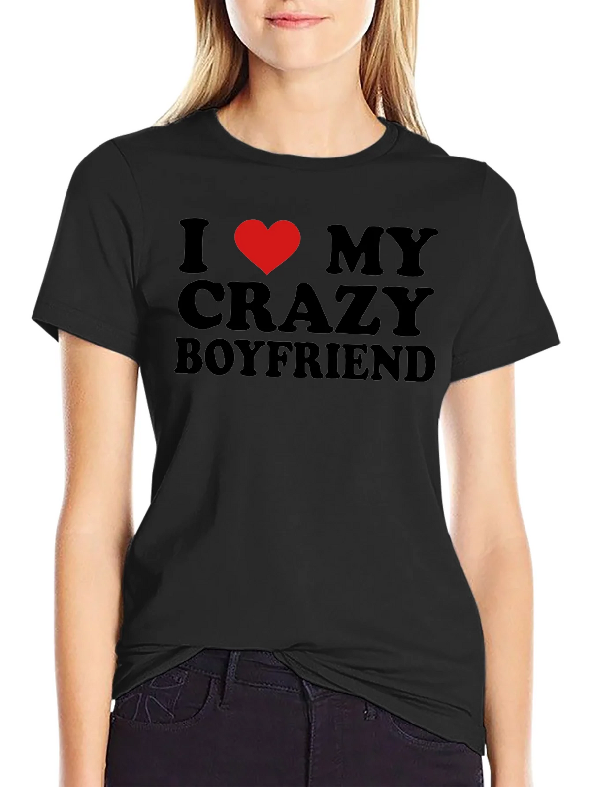 I Heart My Crazy Boyfriend - Novelty T-Shirt product image 1