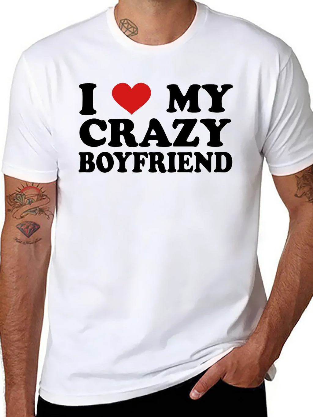 I Heart My Crazy Boyfriend - Novelty T-Shirt product image 5