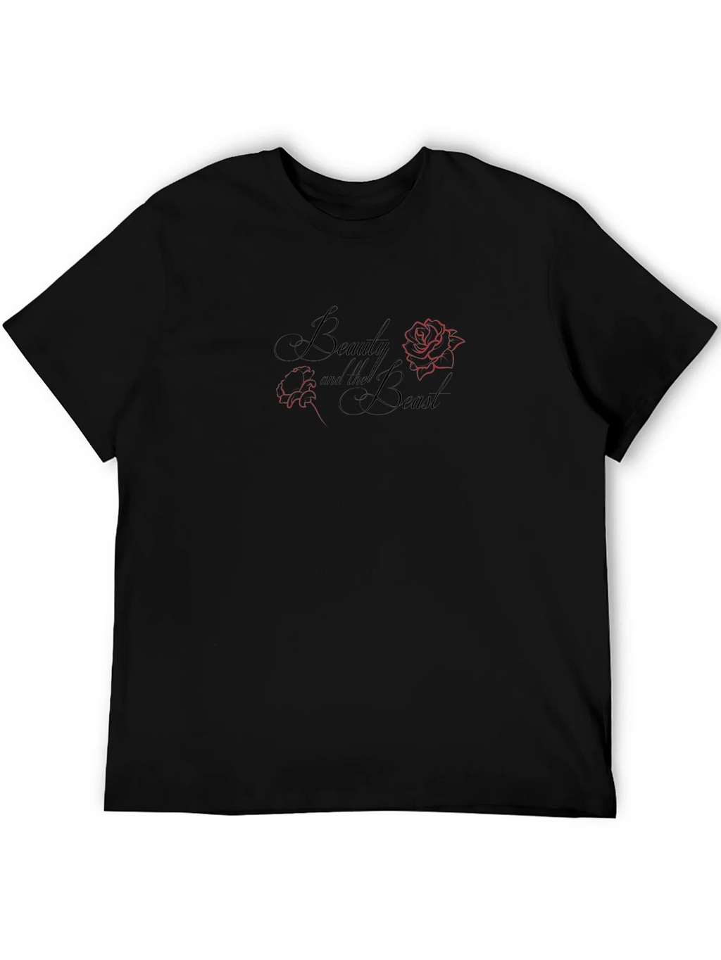 Beauty and the Beast Graphic T-Shirt - Black product image 5