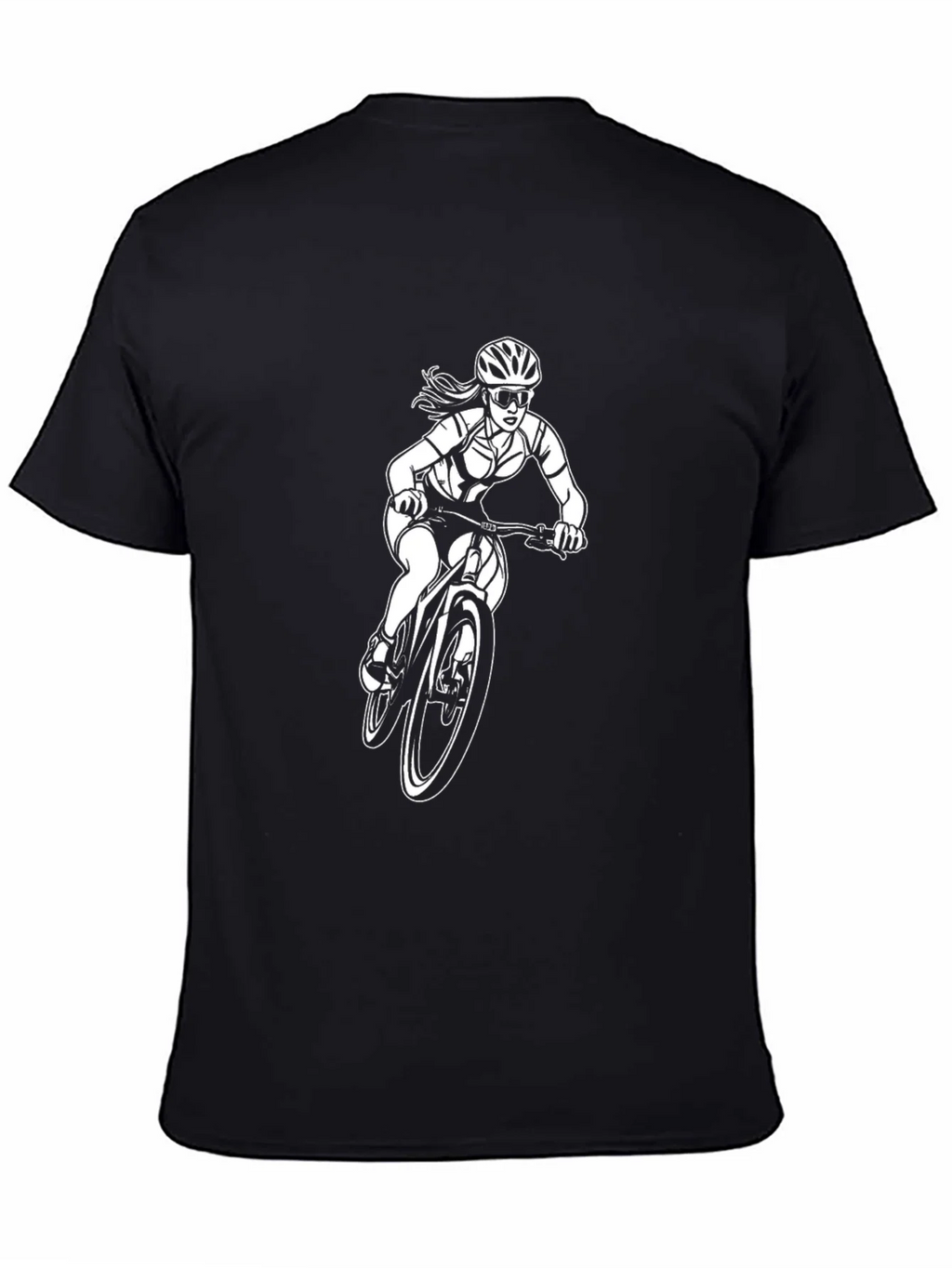 Womens Mountain Bike T-Shirt - Black Cotton Tee product image 3