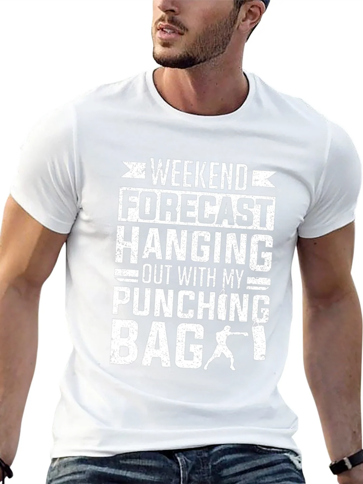 Weekend Forecast Punching Bag Graphic Tee