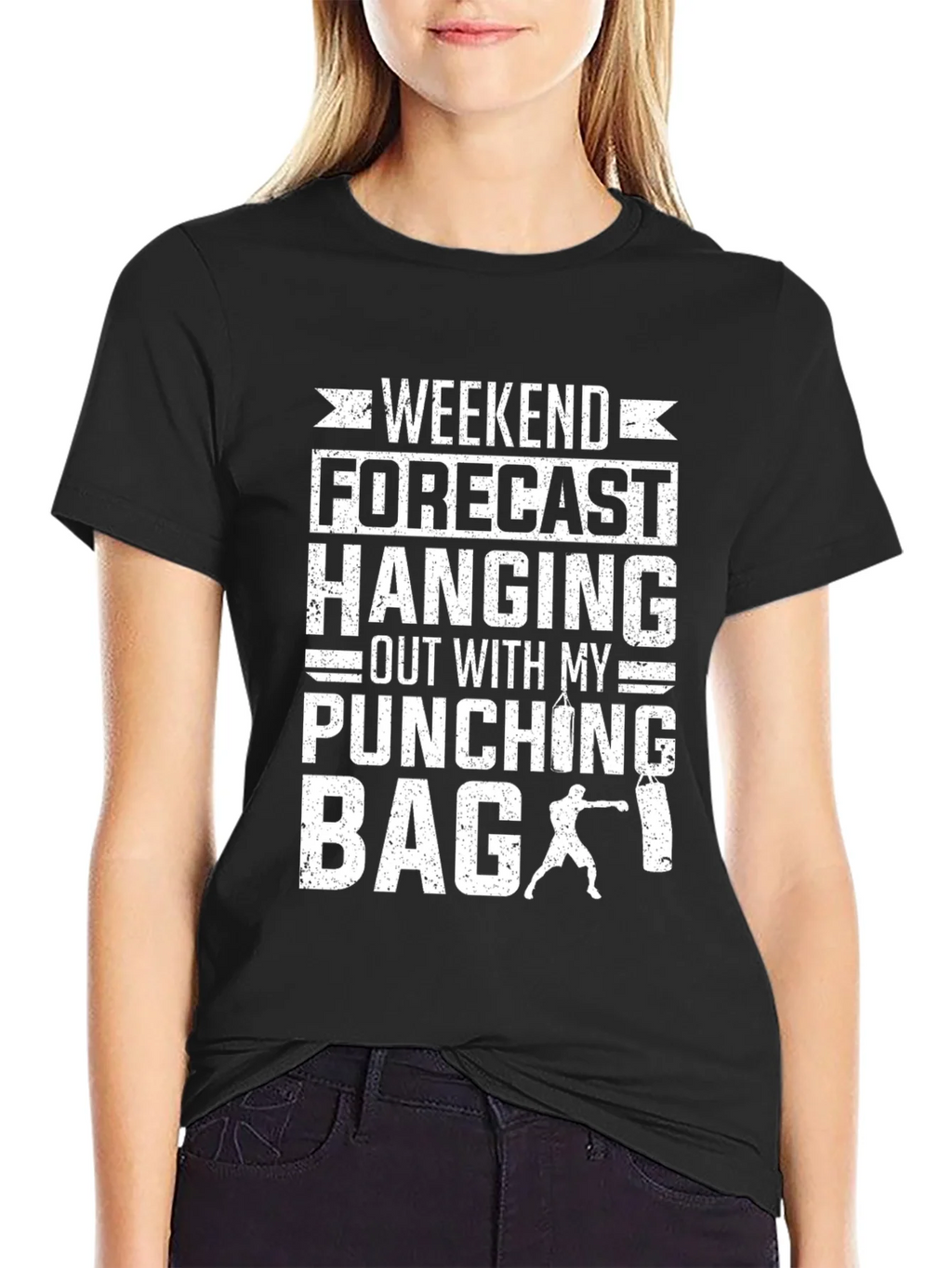 Weekend Forecast Punching Bag Graphic Tee