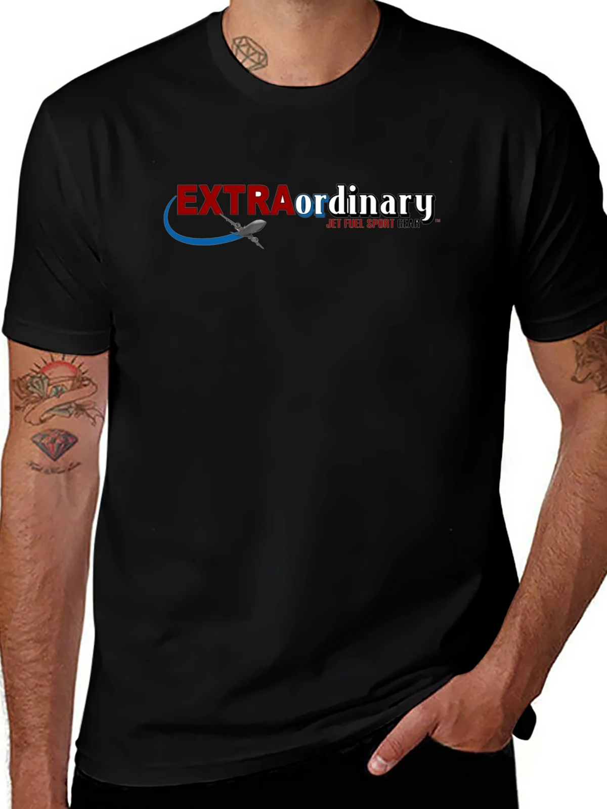 Extraordinary Jet Fuel Sport Gear Black T-Shirt product image 1