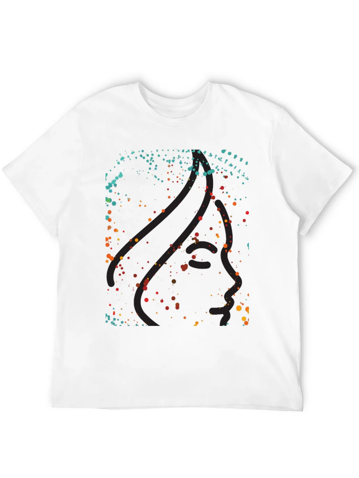 Abstract Dotted Graphic Black T-Shirt product image 11