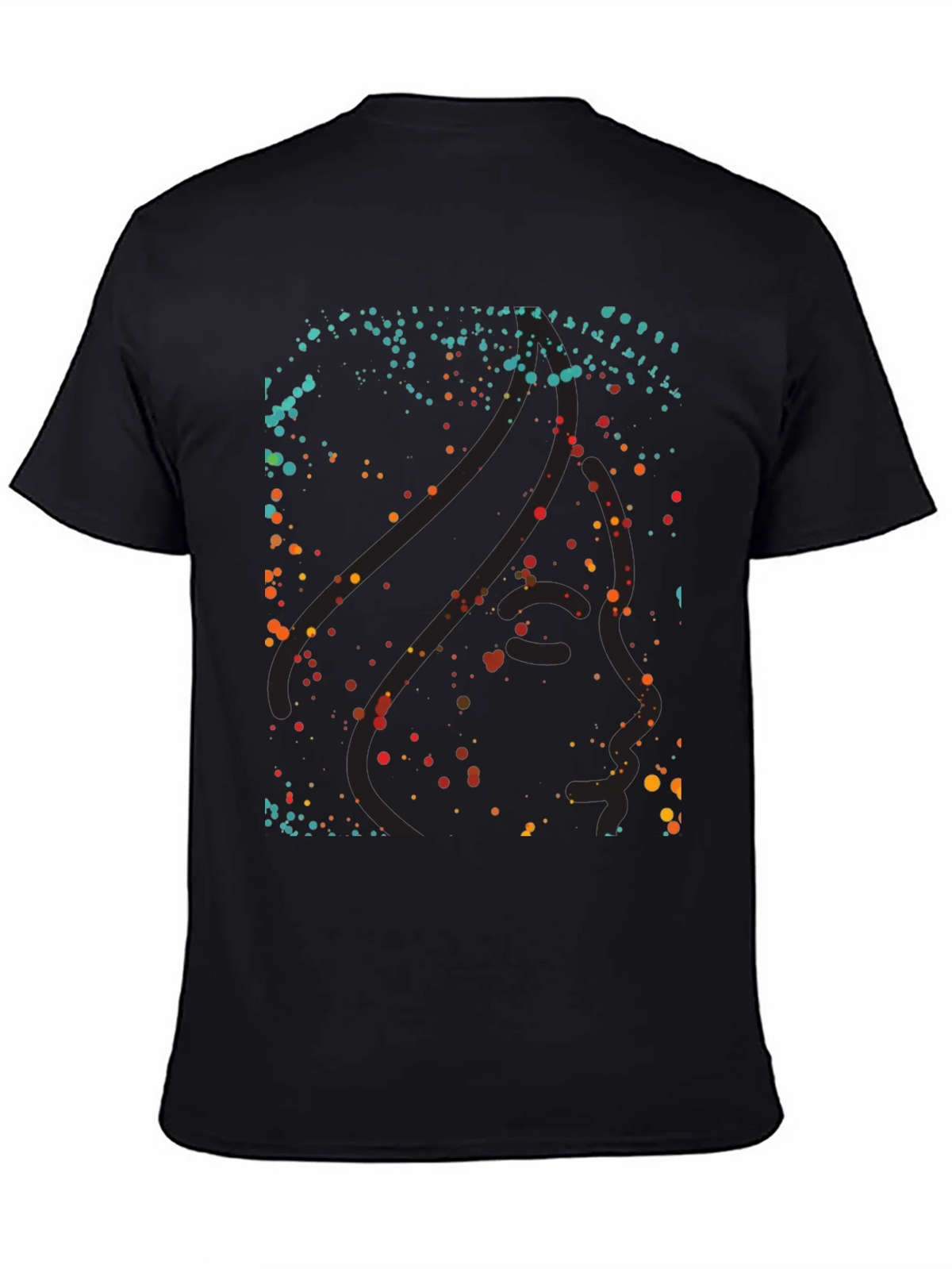 Abstract Dotted Graphic Black T-Shirt product image 4