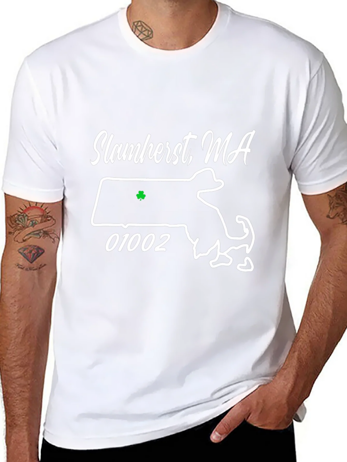 Slamherst MA Shamrock T-Shirt product image 7