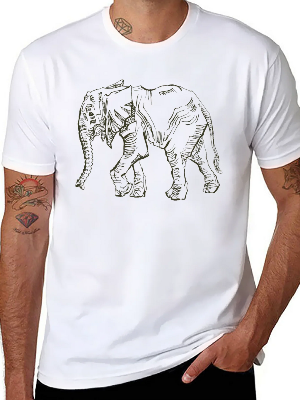 Black Elephant Graphic Tee - Mens Casual Wear product image 7