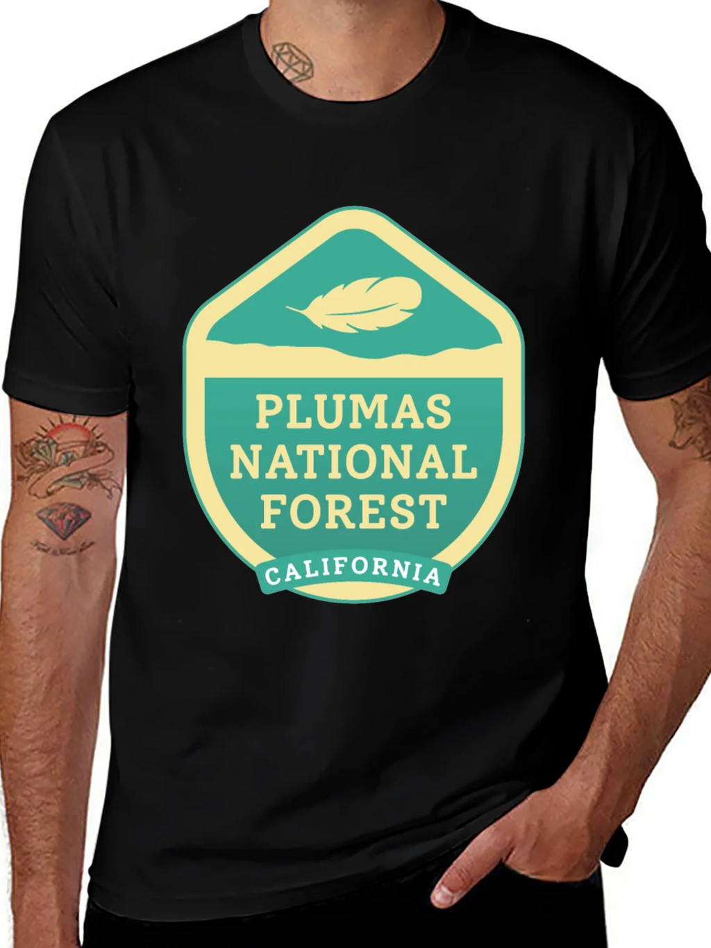 Plumas National Forest Graphic Tee - Black product image 1