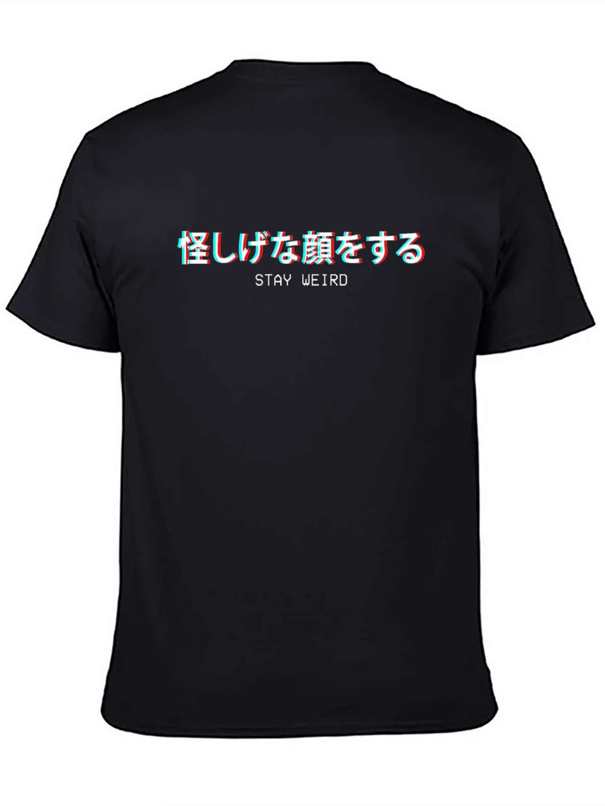 Stay Weird Graphic Tee - Black Crew Neck product image 4