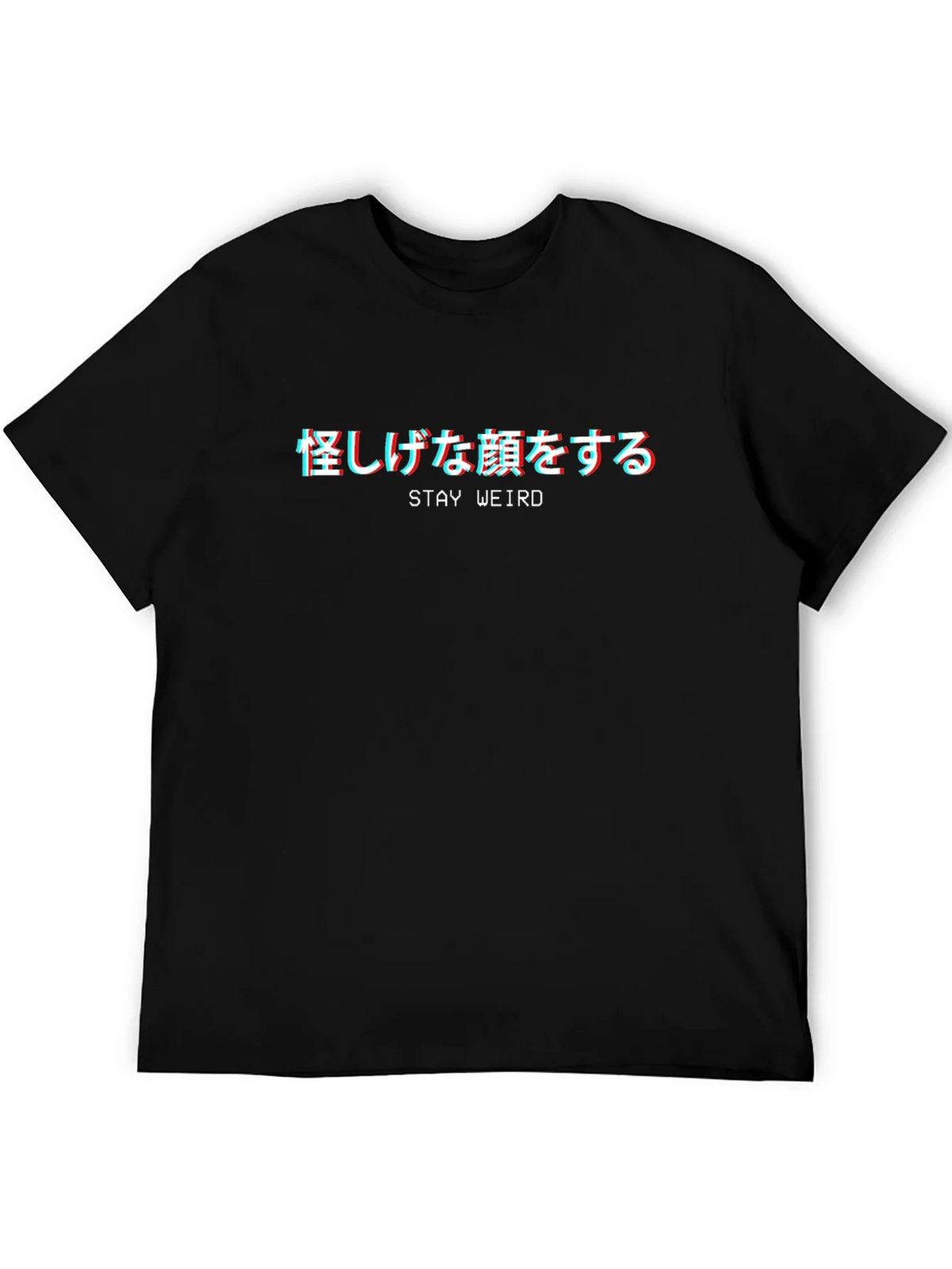 Stay Weird Graphic Tee - Black Crew Neck product image 5